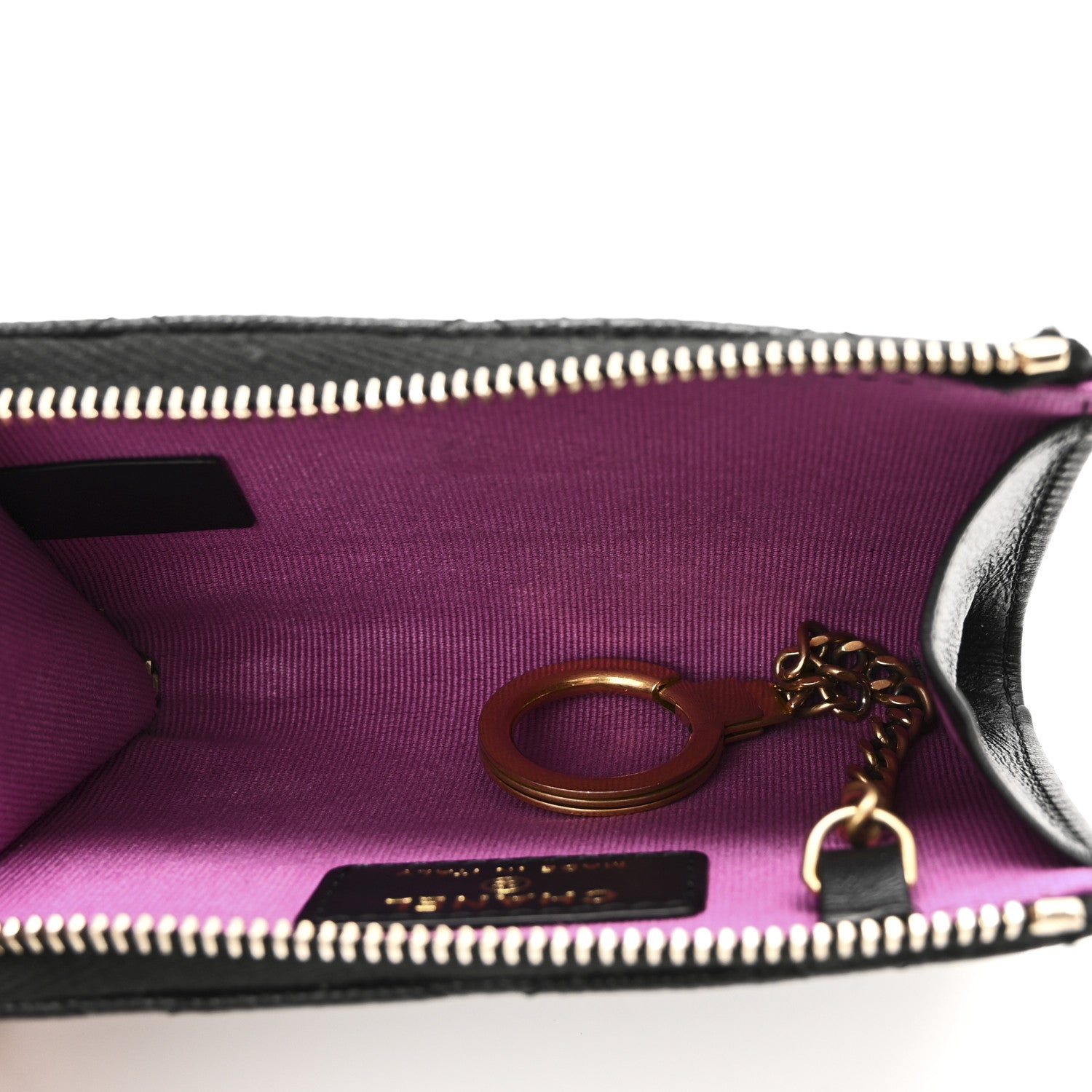 Chanel Caviar Quilted Zipped Key Holder Case Black 5 of 9