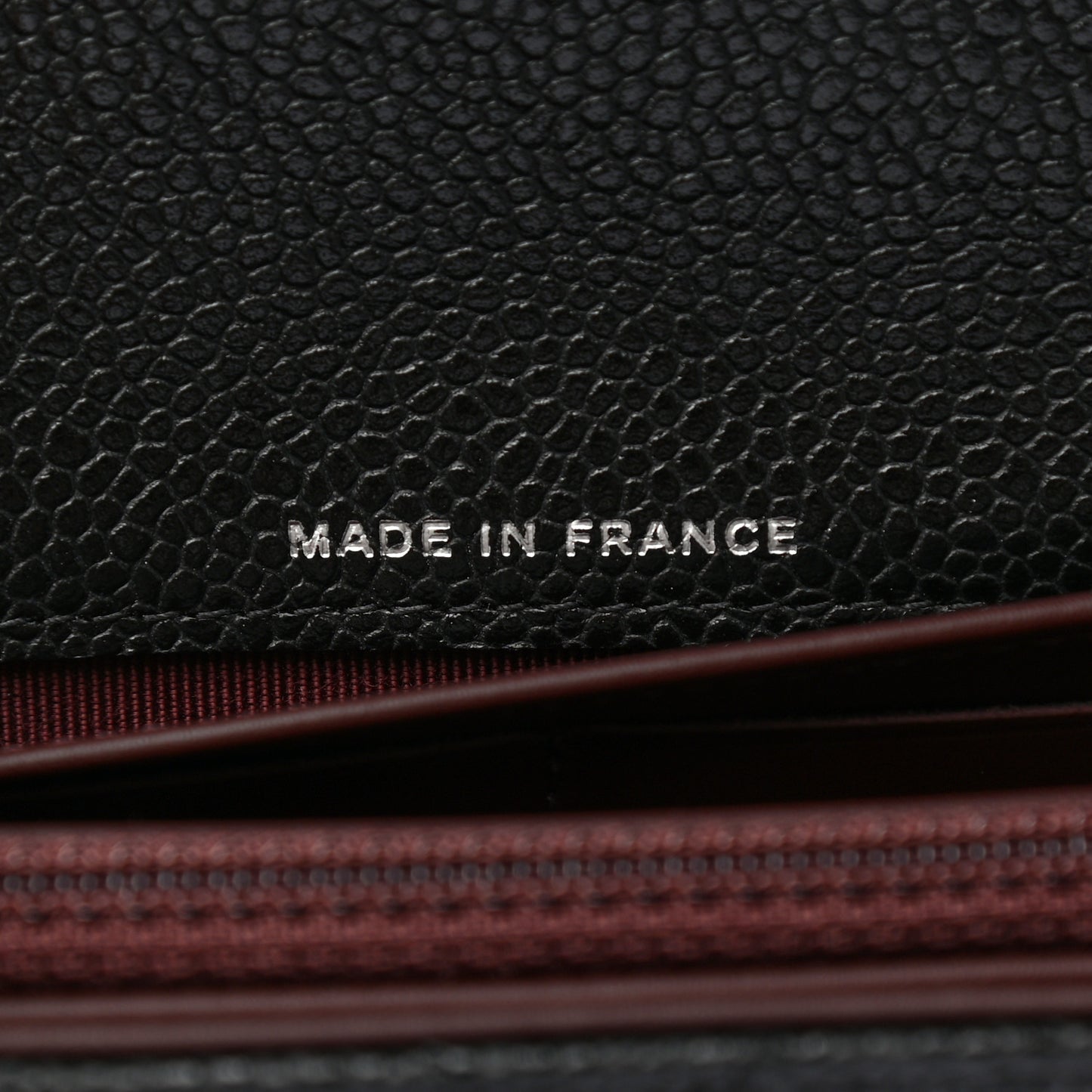 Caviar Quilted Large Gusset Flap Wallet Black