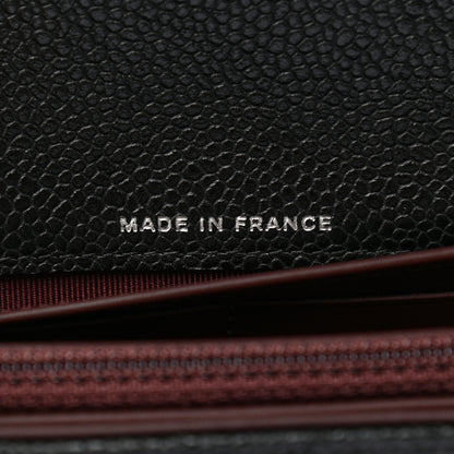 Chanel Caviar Quilted Large Gusset Flap Wallet Black 7 of 9