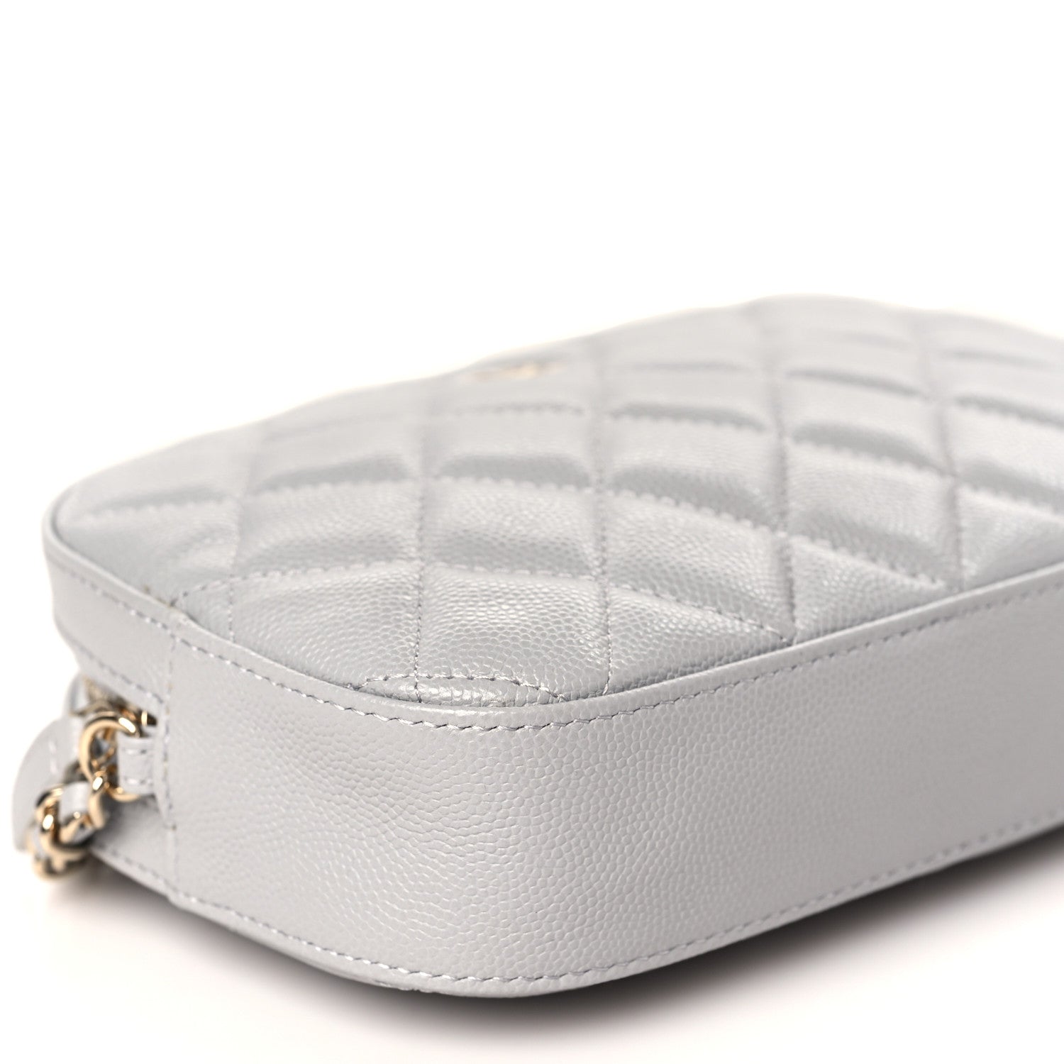 Chanel Caviar Quilted Camera Case Grey 9 of 10