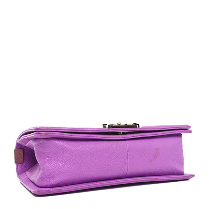 Chanel Caviar Quilted Medium Boy Flap Purple 4 of 10