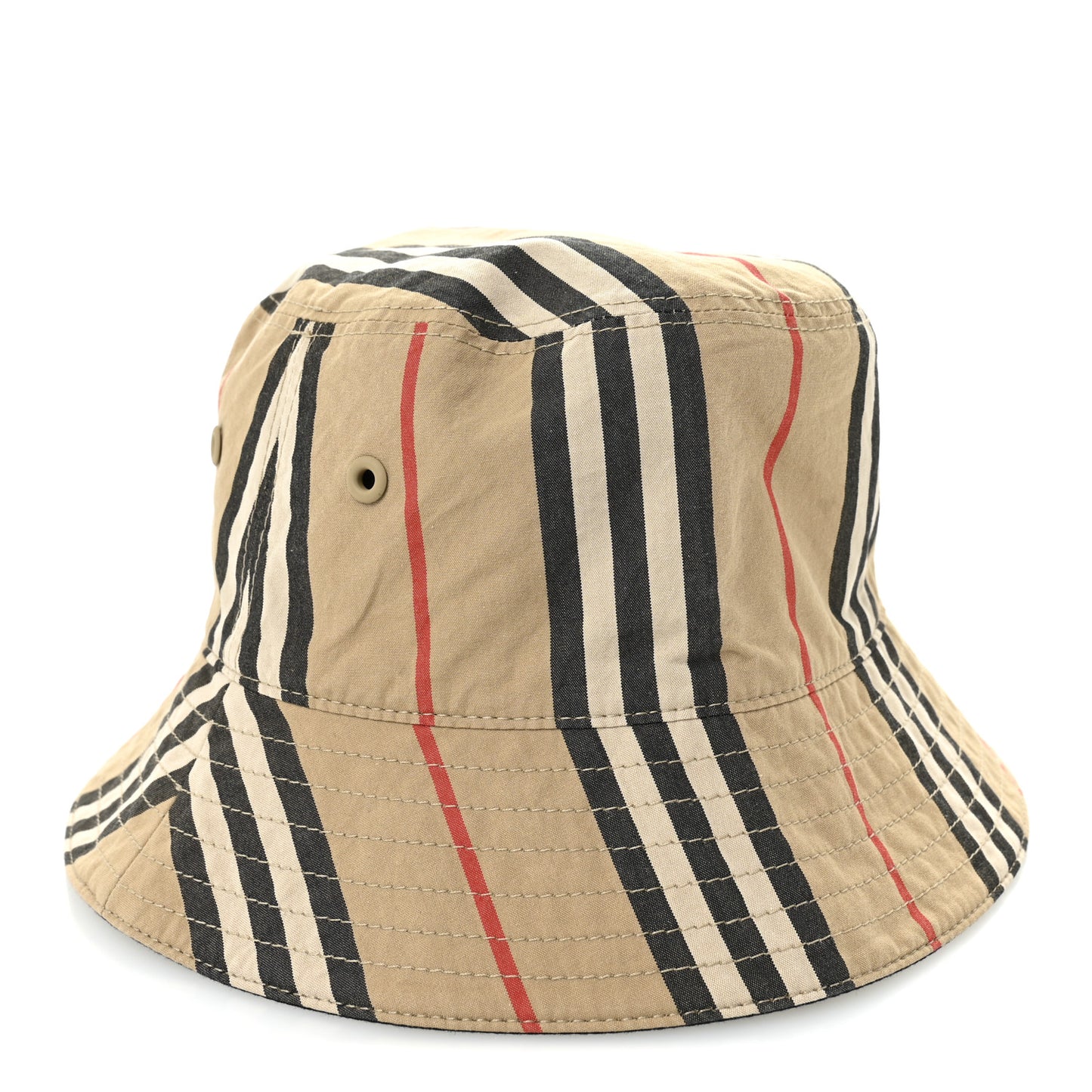 Technical Cotton Vintage Check Bucket Hat S Archive Beige