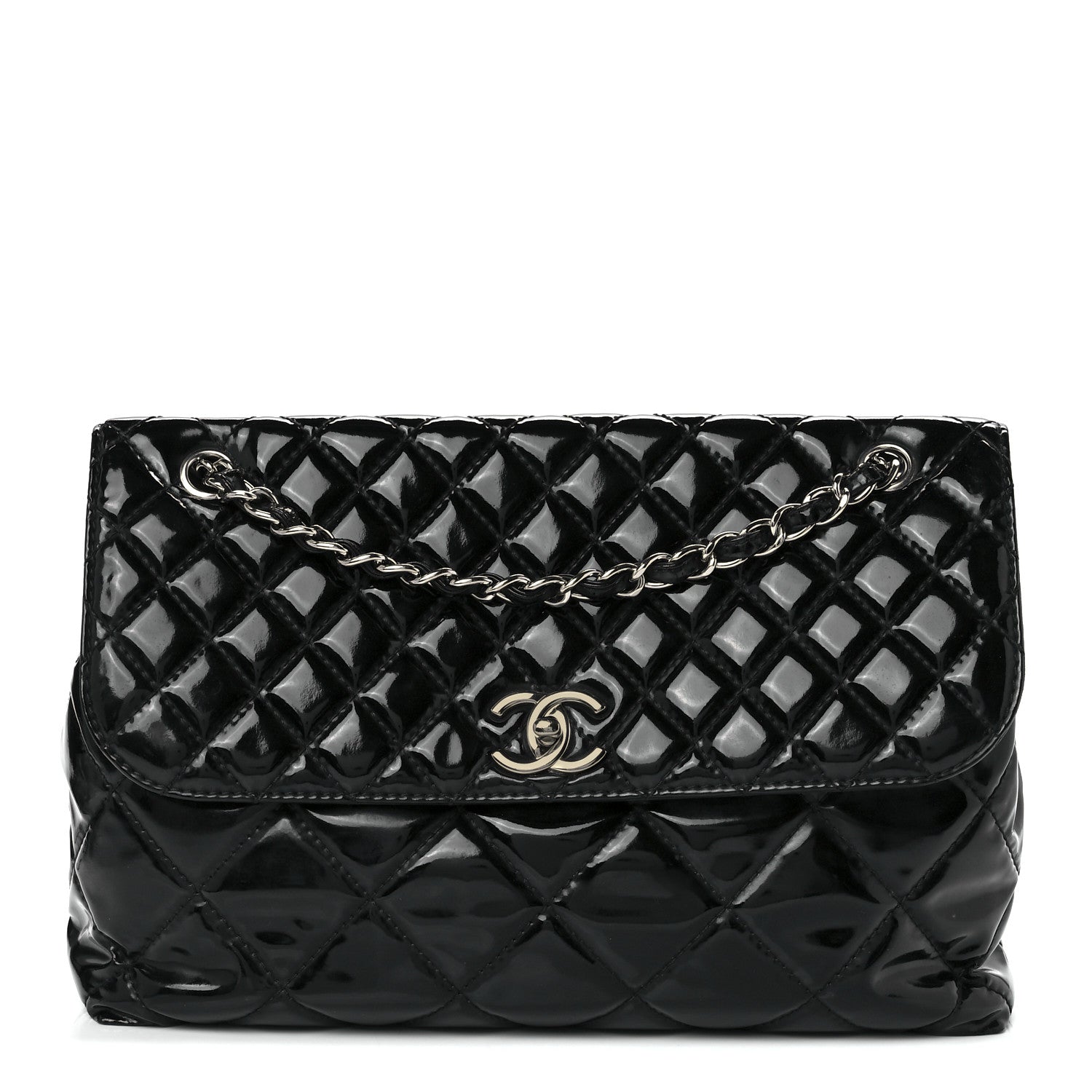 Chanel Vinyl Quilted In The Business Flap Bag Black 1 of 12