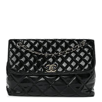 Chanel Vinyl Quilted In The Business Flap Bag Black 1 of 12