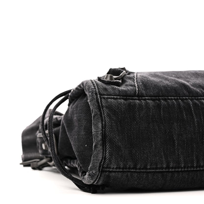 Balenciaga Washed Denim Classic Hardware Small Le City Black 9 of 10