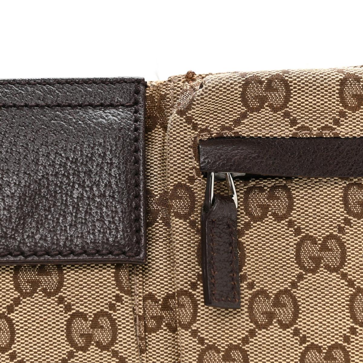 Monogram Web Belt Bag Dark Brown