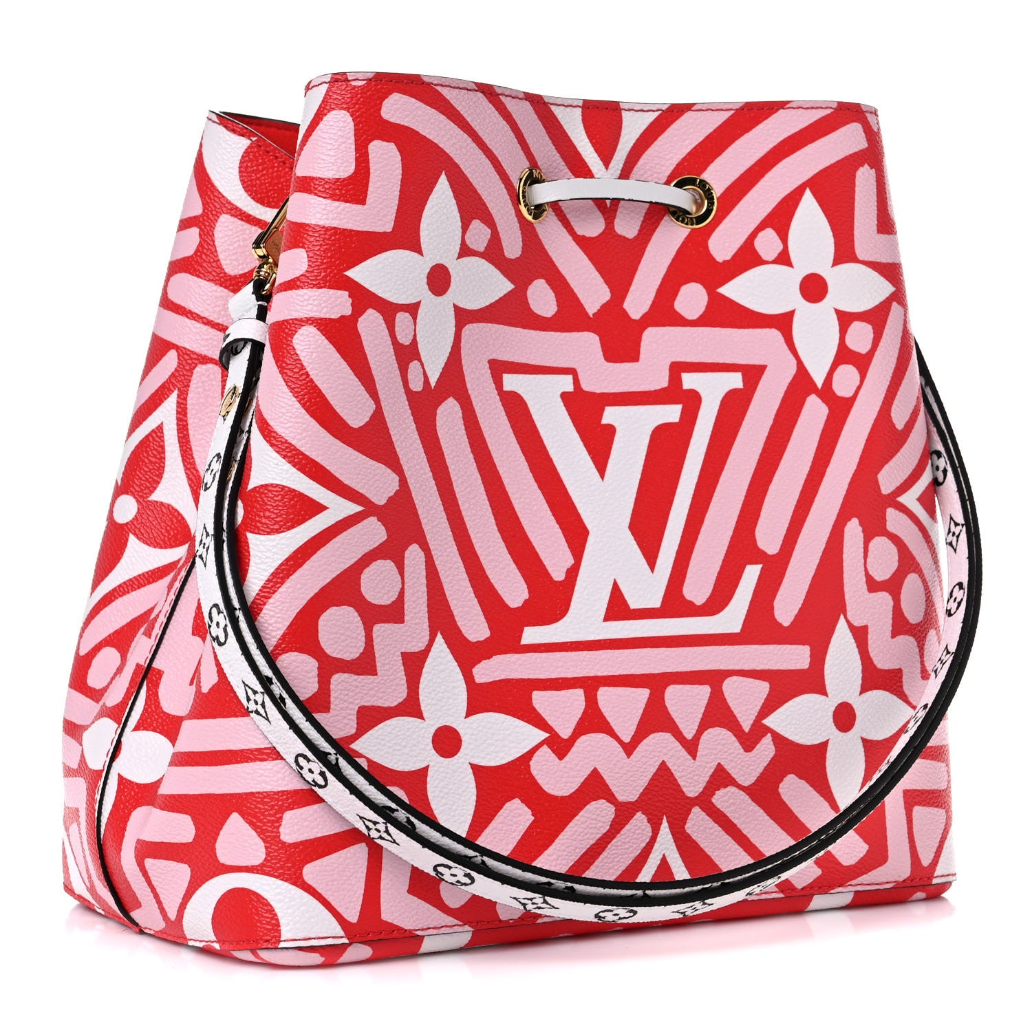 Louis Vuitton Monogram Giant Crafty NeoNoe MM Rouge Rose Creme 4 of 8