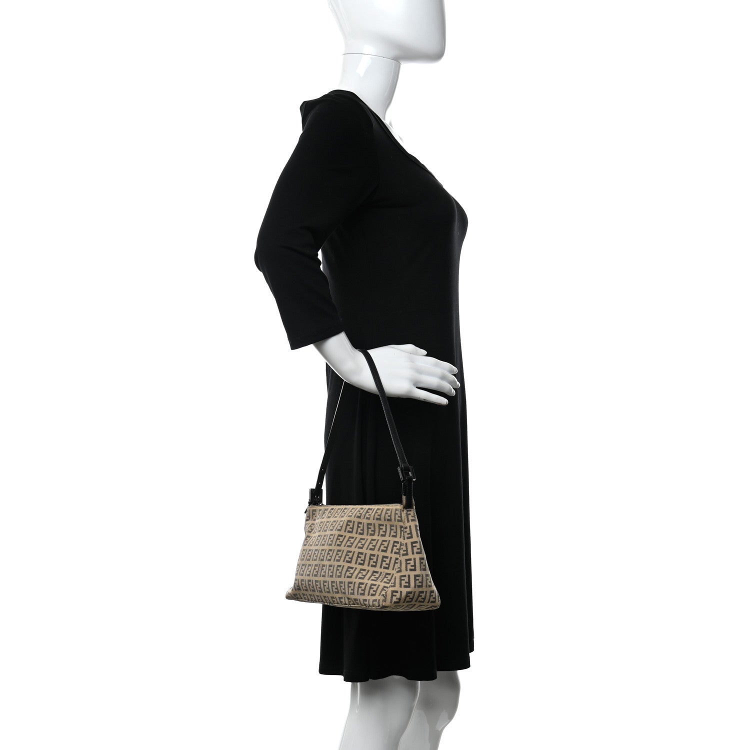 Fendi Zucchino Pochette Dark Brown 2 of 8