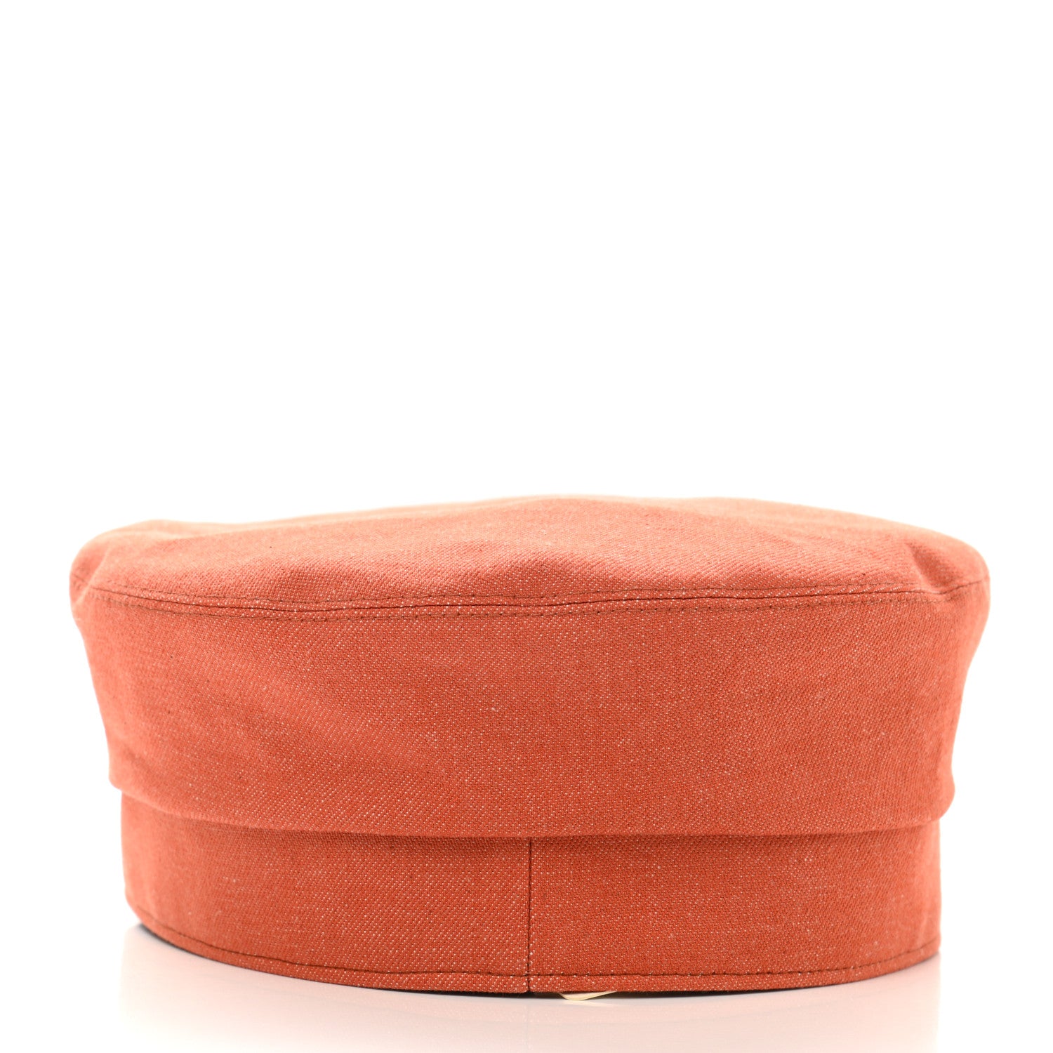 Hermes Double Linen Twill Casquette Cabourg Cliquetis Cap 56 Orange Meranti 6 of 9