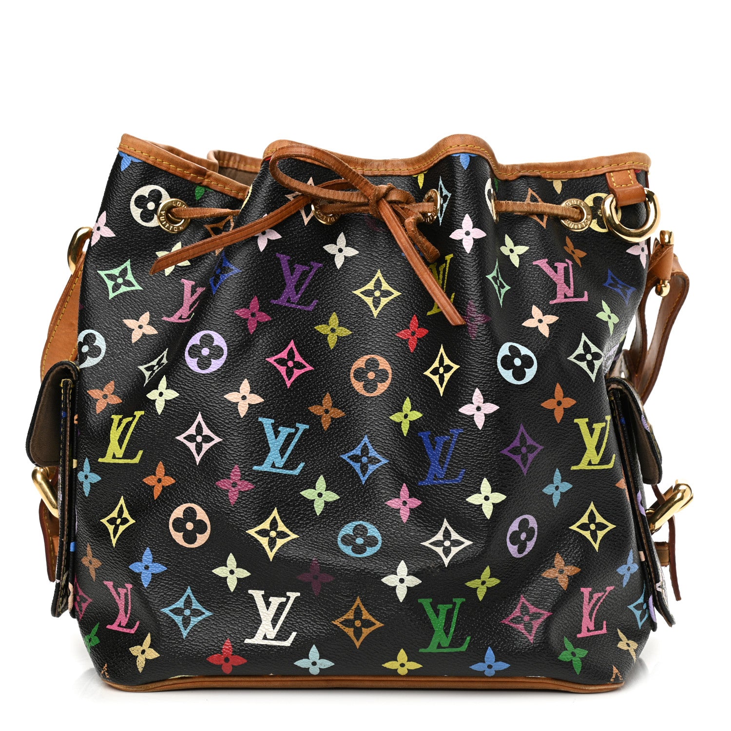 Louis Vuitton Monogram Multicolor Petit Noe Black 1 of 12