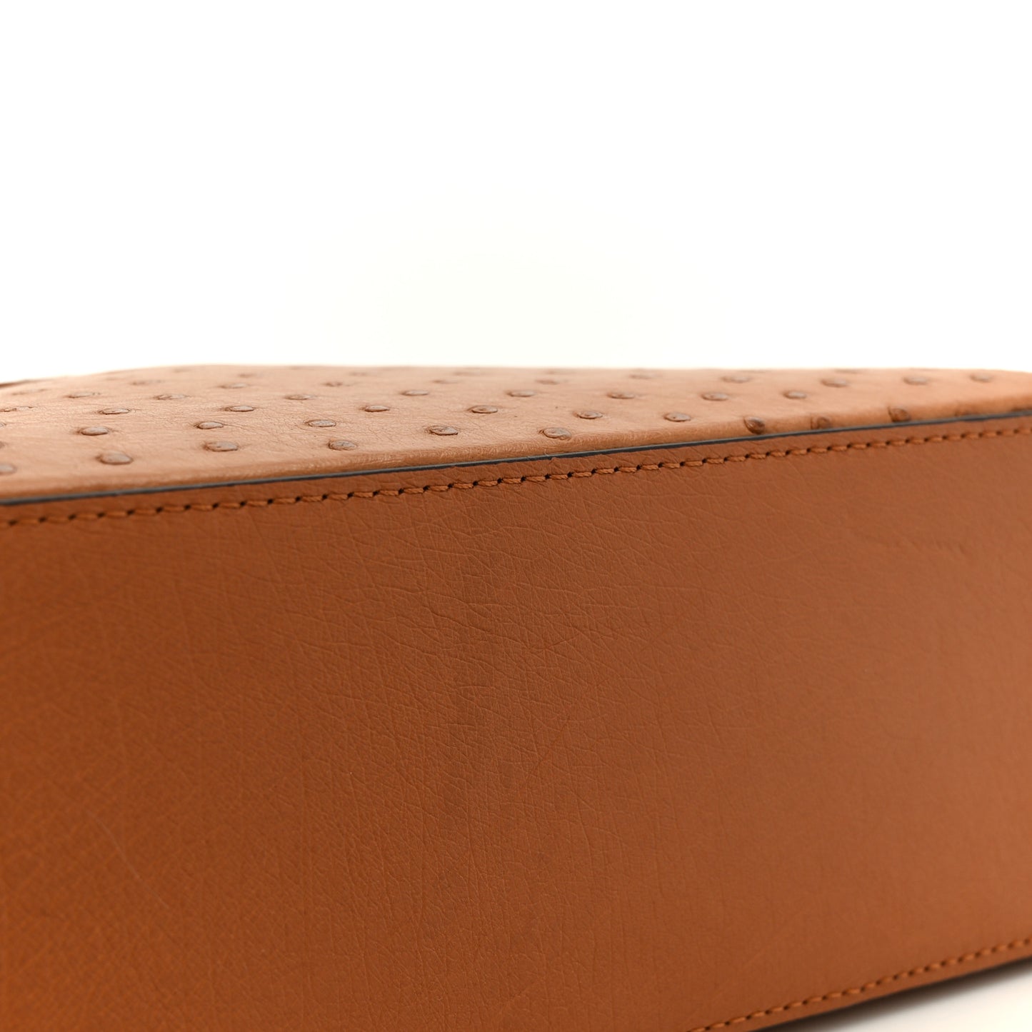 Ostrich Capucines BB Cognac