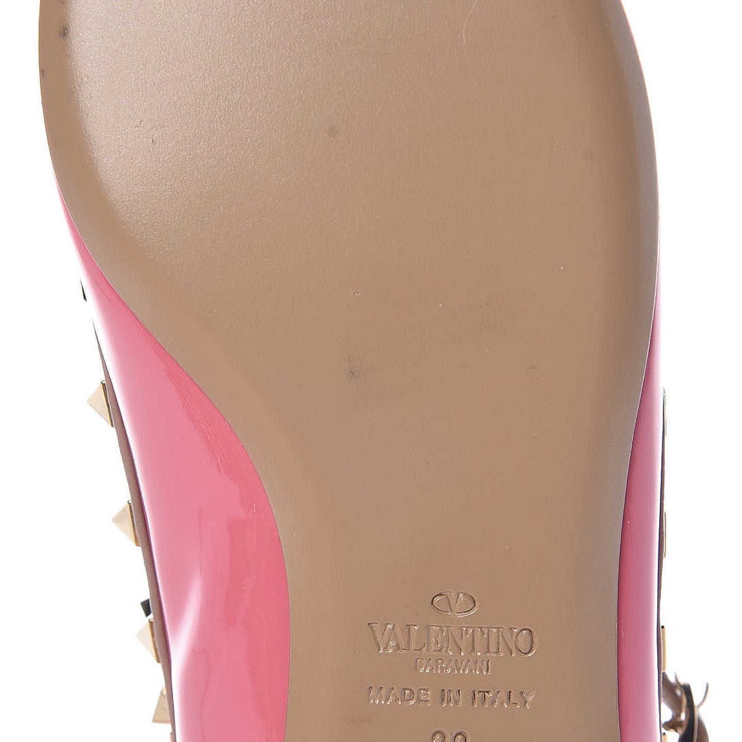 Patent Rockstud Cage Ballerina Flats 39 Ninphea Poudre