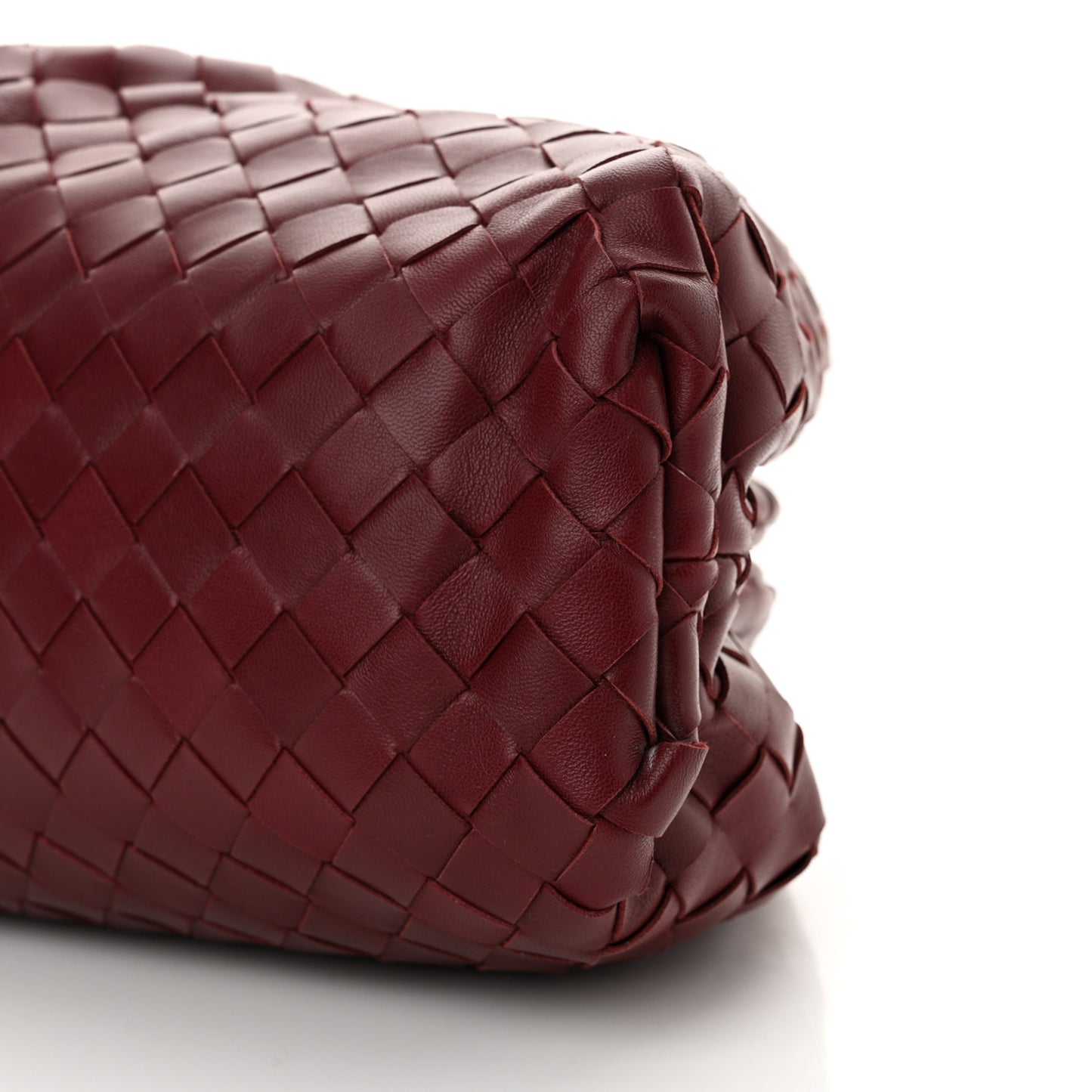 Nappa Maxi Intrecciato The Pouch Oversized Clutch Bordeaux
