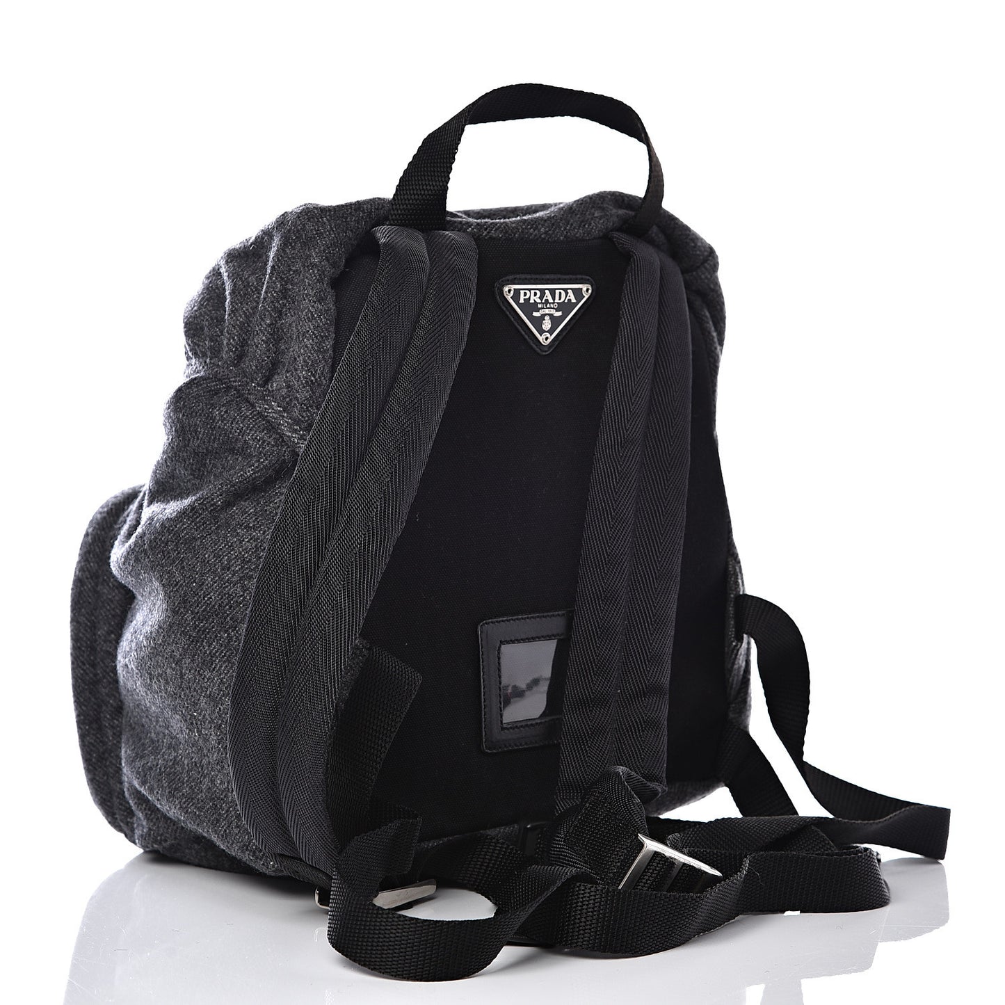 Wool Single Buckle Backpack Grey