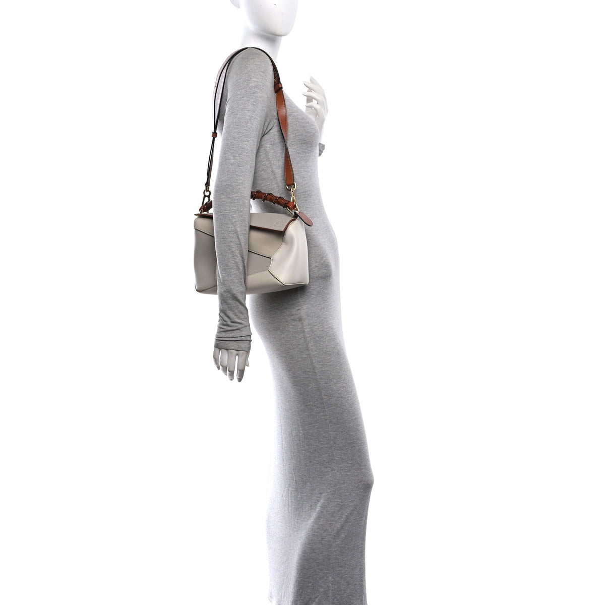 Loewe Calfskin Small Puzzle Edge Bag Ghost Soft White 2 of 10