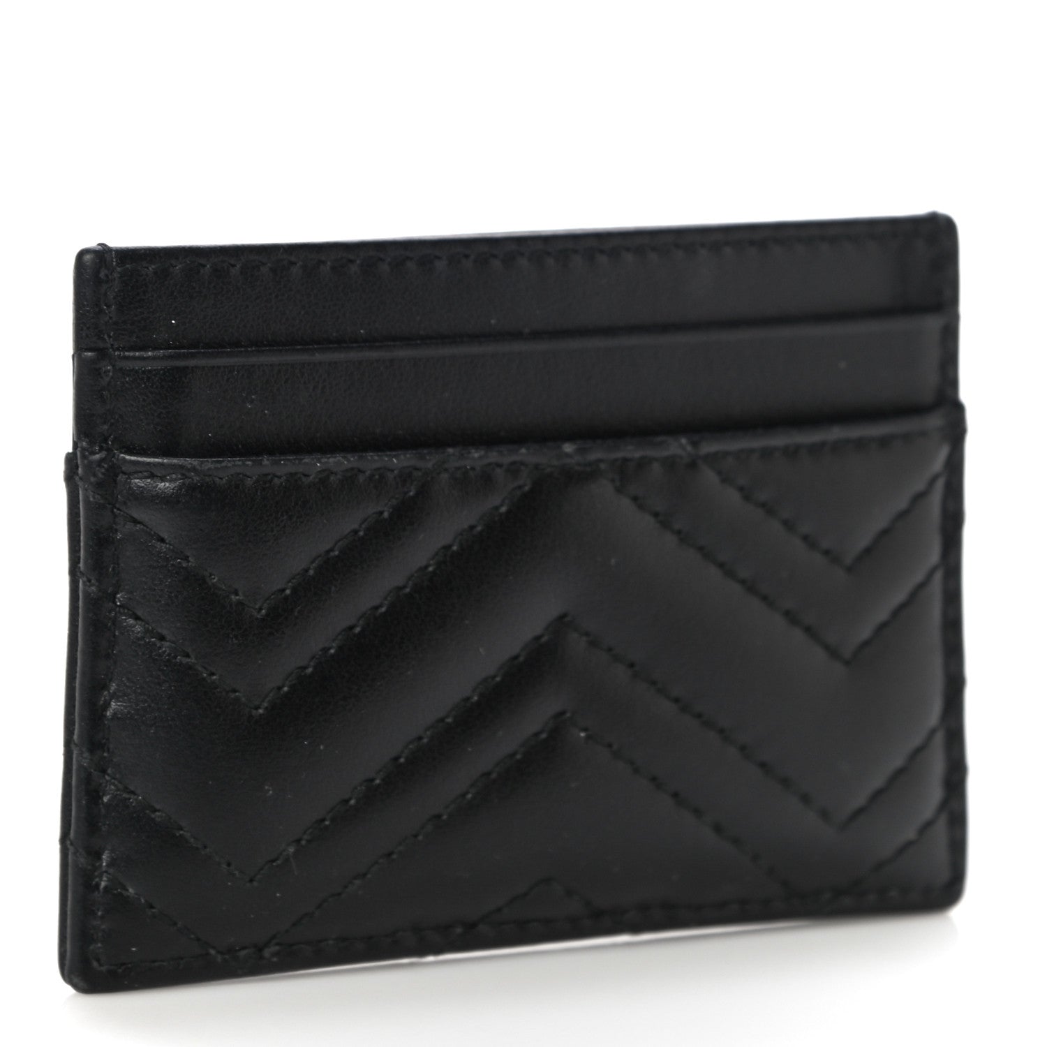 Gucci Calfskin Matelasse GG Marmont Card Holder Black 3 of 11