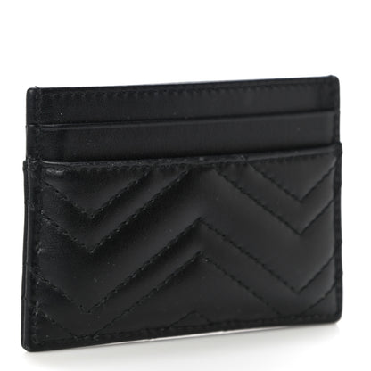 Gucci Calfskin Matelasse GG Marmont Card Holder Black 3 of 11