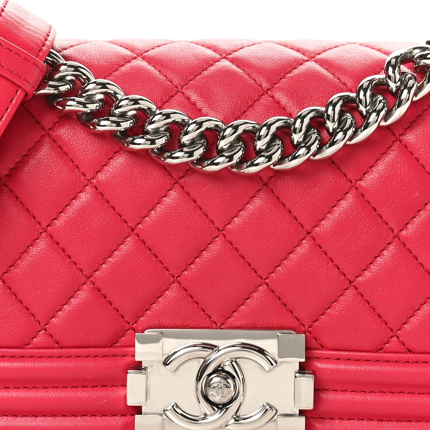 Chanel Calfskin Quilted Small Boy Flap Dark Pink 8 of 11