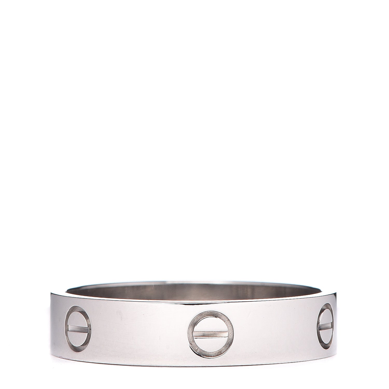 Cartier 18K White Gold 5.5mm LOVE Wedding Band Ring 70 13 3 of 5