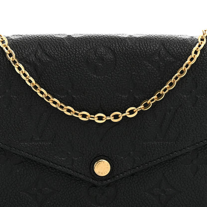 Louis Vuitton Empreinte Pochette Felicie Chain Wallet Black 8 of 11