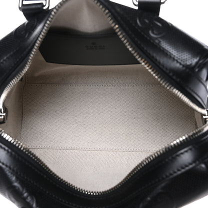 Gucci Calfskin GG Tennis Embossed Mini Duffle Bag Black 4 of 9