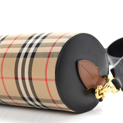 Burberry Vintage Check Calfskin Barrel Bag Archive Beige 8 of 9