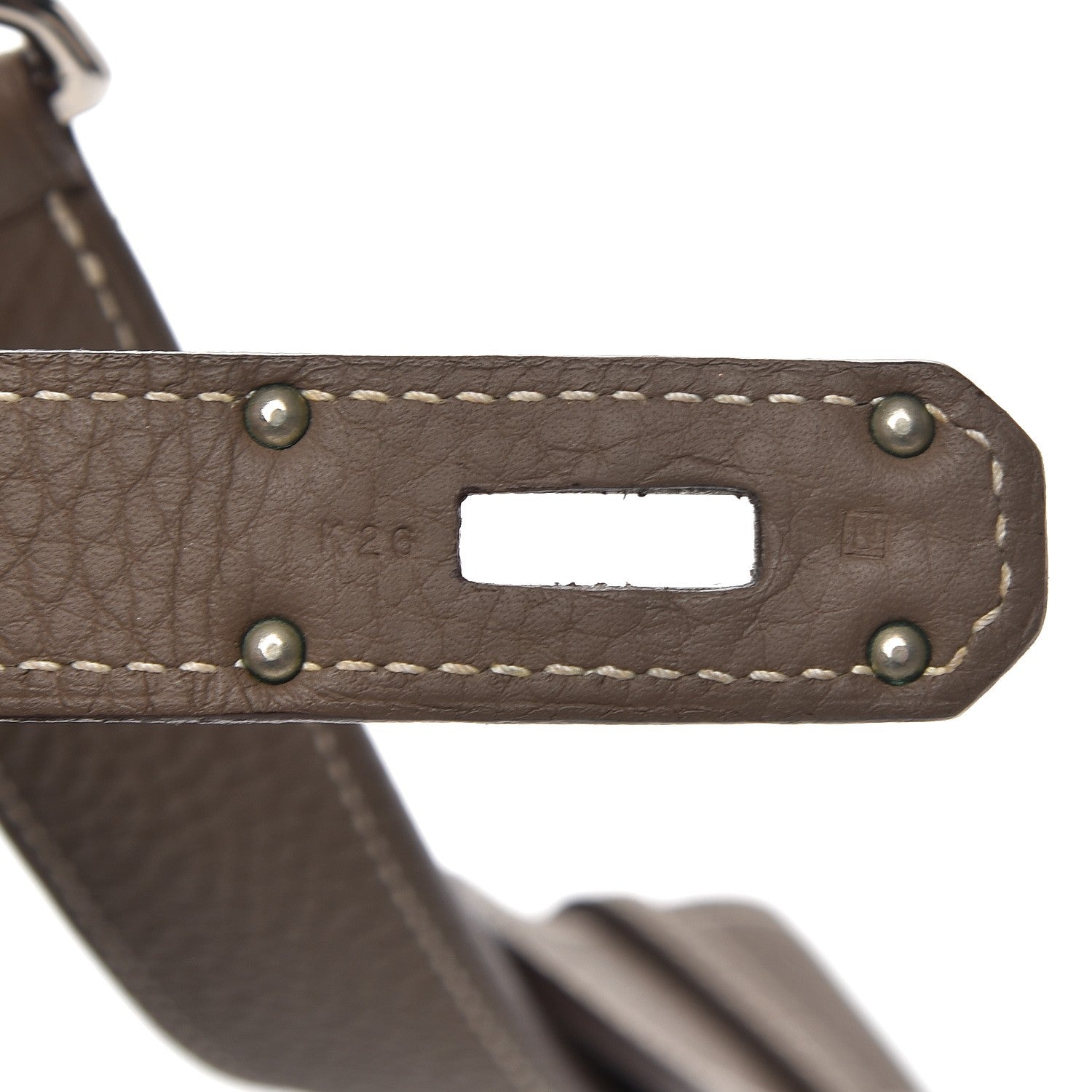 Hermes Taurillon Clemence Jypsiere 34 Etoupe 6 of 9