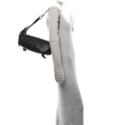 Christian Dior Shiny Grained Calfskin Macrocannage Medium D-Journey Bag Black 2 of 11