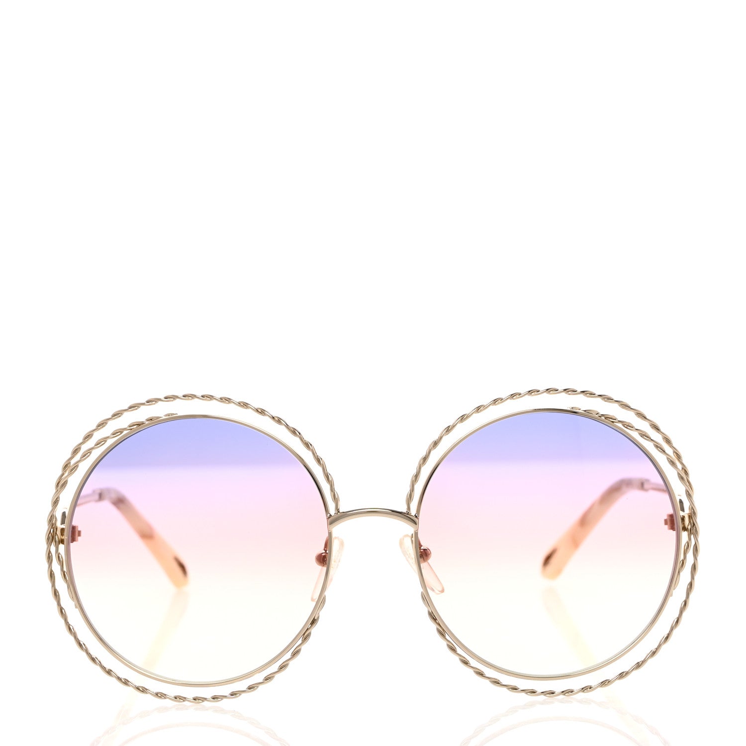 Chloe Metal Carlina Oversize Round Sunglasses CE114ST Rainbow 2 of 7