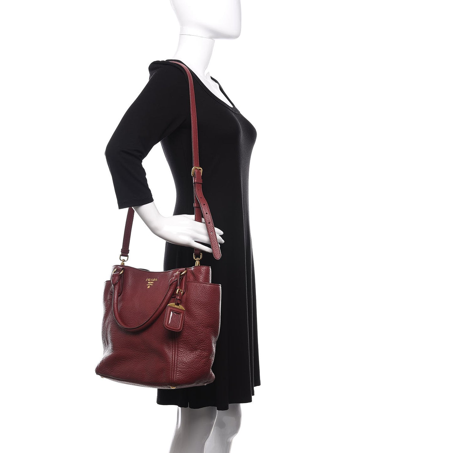 Vitello Daino Side Pocket Tote Rubino