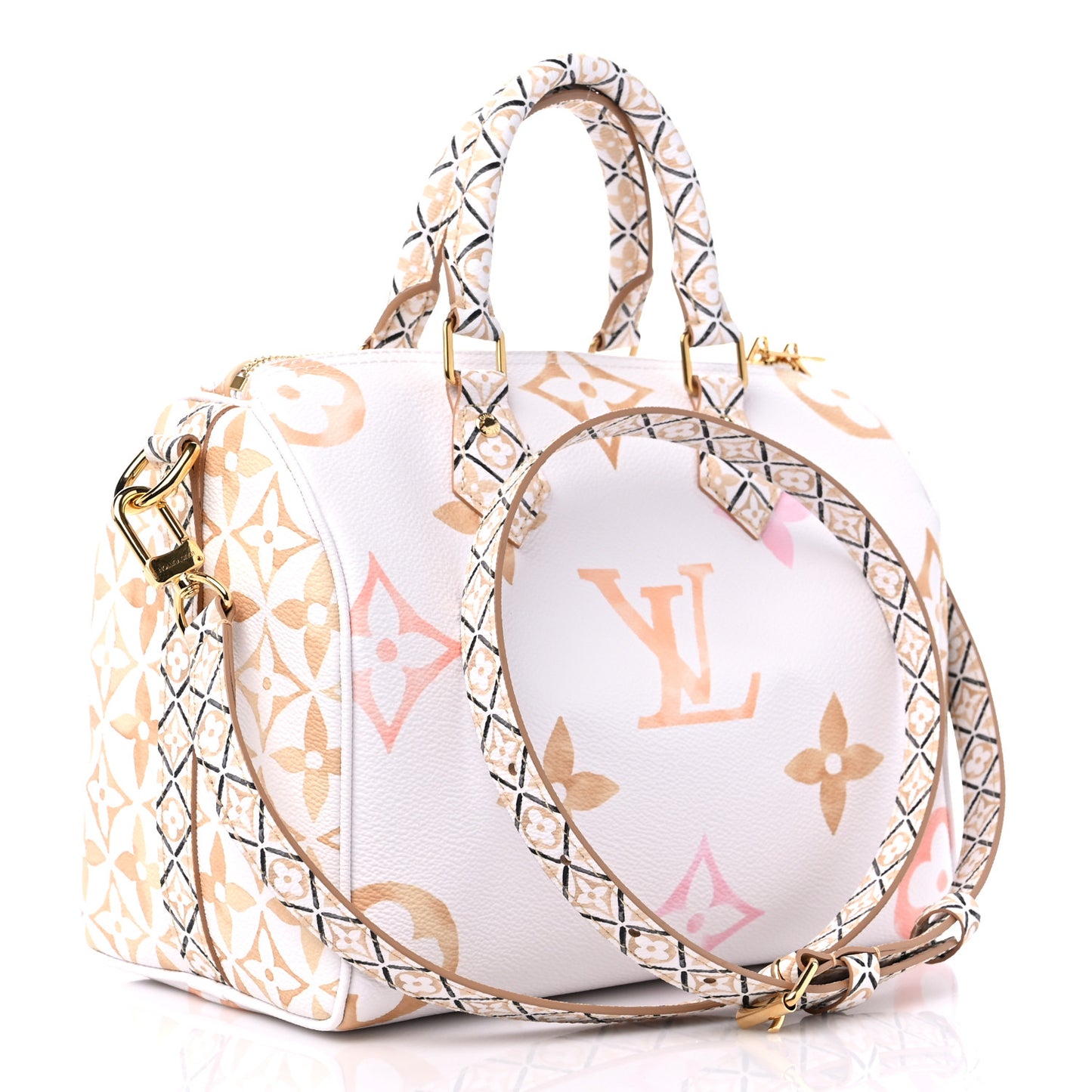 Monogram Giant By The Pool 2.0 Speedy Bandouliere 25 Beige