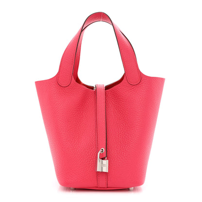 Hermes Taurillon Clemence Picotin Lock 18 PM Rose Extreme 1 of 11