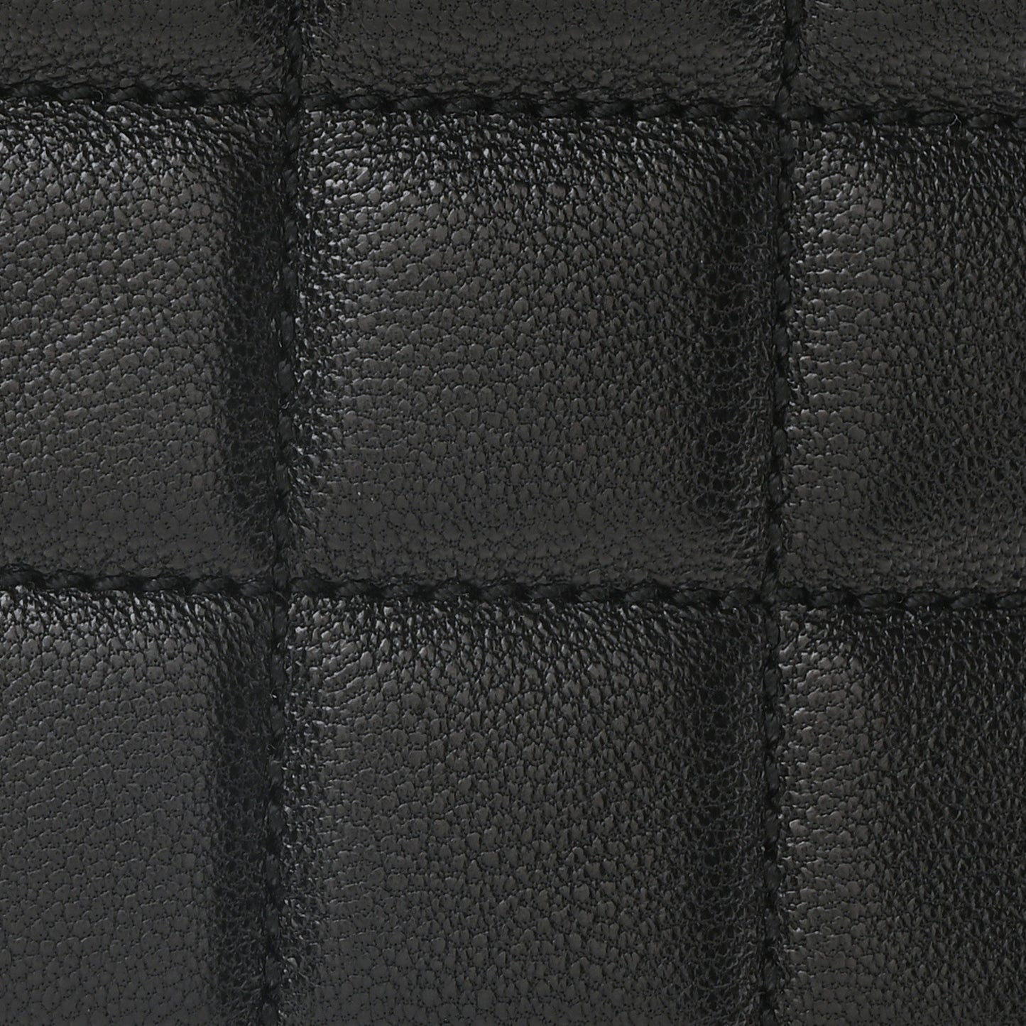 Lambskin Carre Quilted Mini Shopping Bag Black