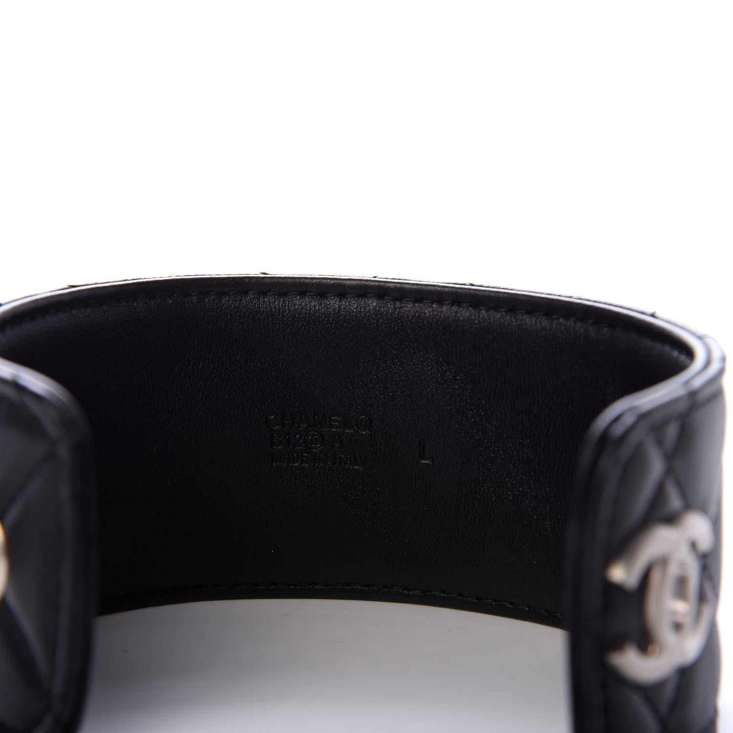 Chanel Lambskin Quilted CC Turnlock Cuff L Black 4 of 5