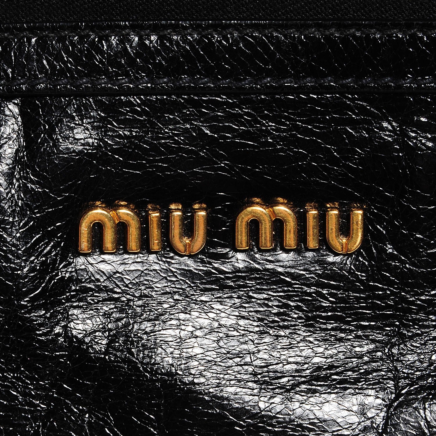 Miu Miu Vitello Shine Zip Tote Nero Black 6 of 10
