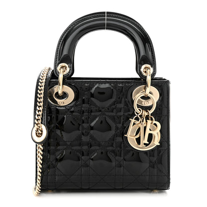 Christian Dior Patent Cannage Mini Lady Dior Black 1 of 10