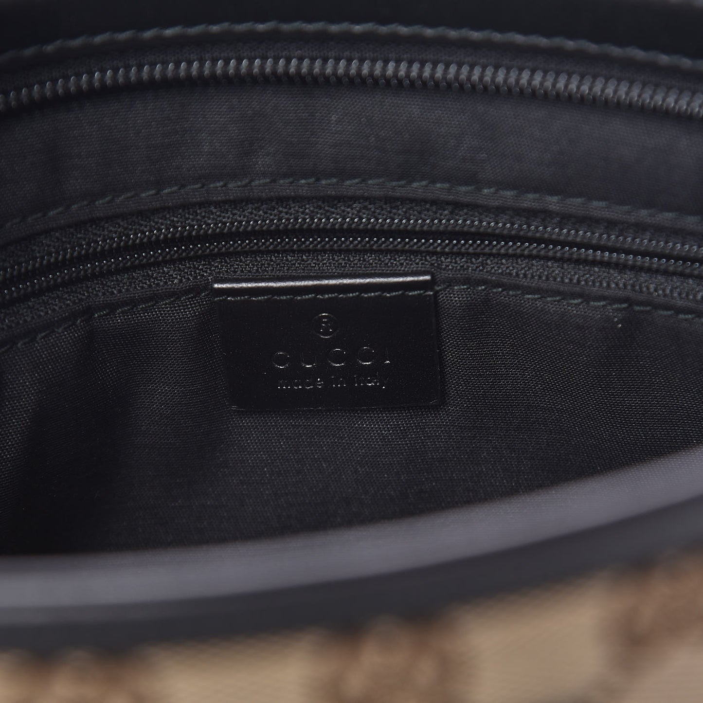 GG Monogram Web Flat Messenger Bag Black