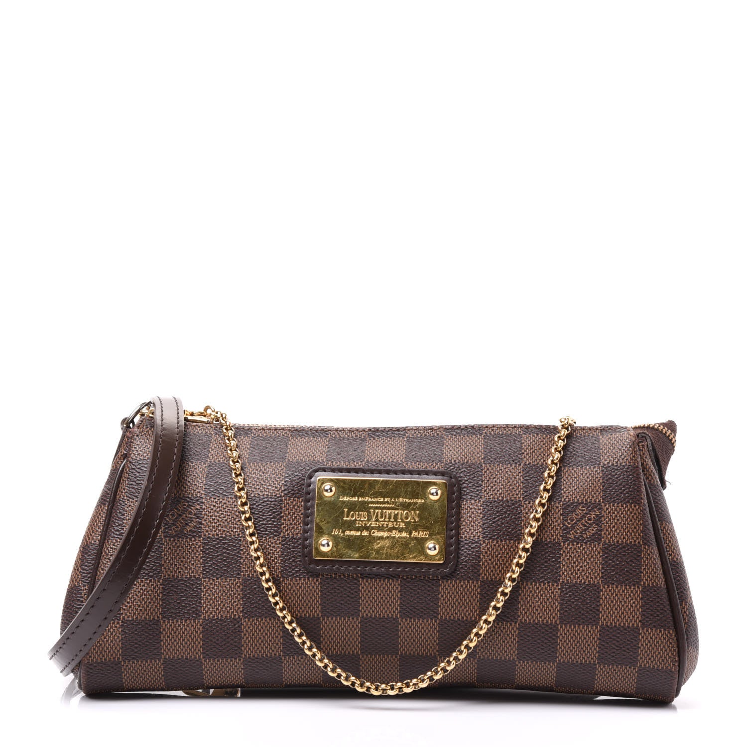 Louis Vuitton Damier Ebene Eva Clutch 1 of 9