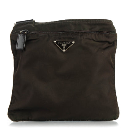 Prada Nylon Vela Flat Messenger Bag Brown 1 of 7