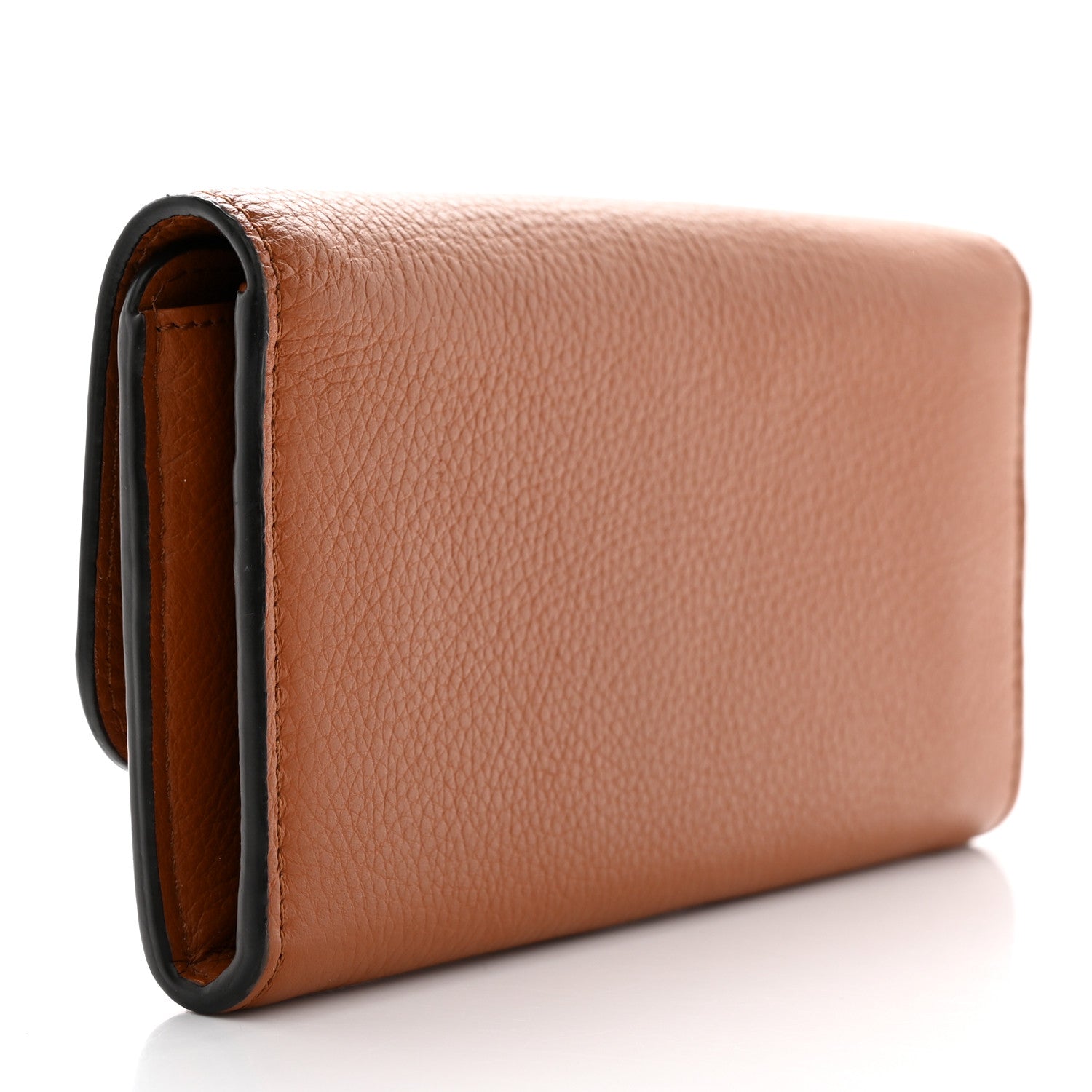 Chloe Calfskin Marcie Continental Flap Wallet Tan 3 of 7