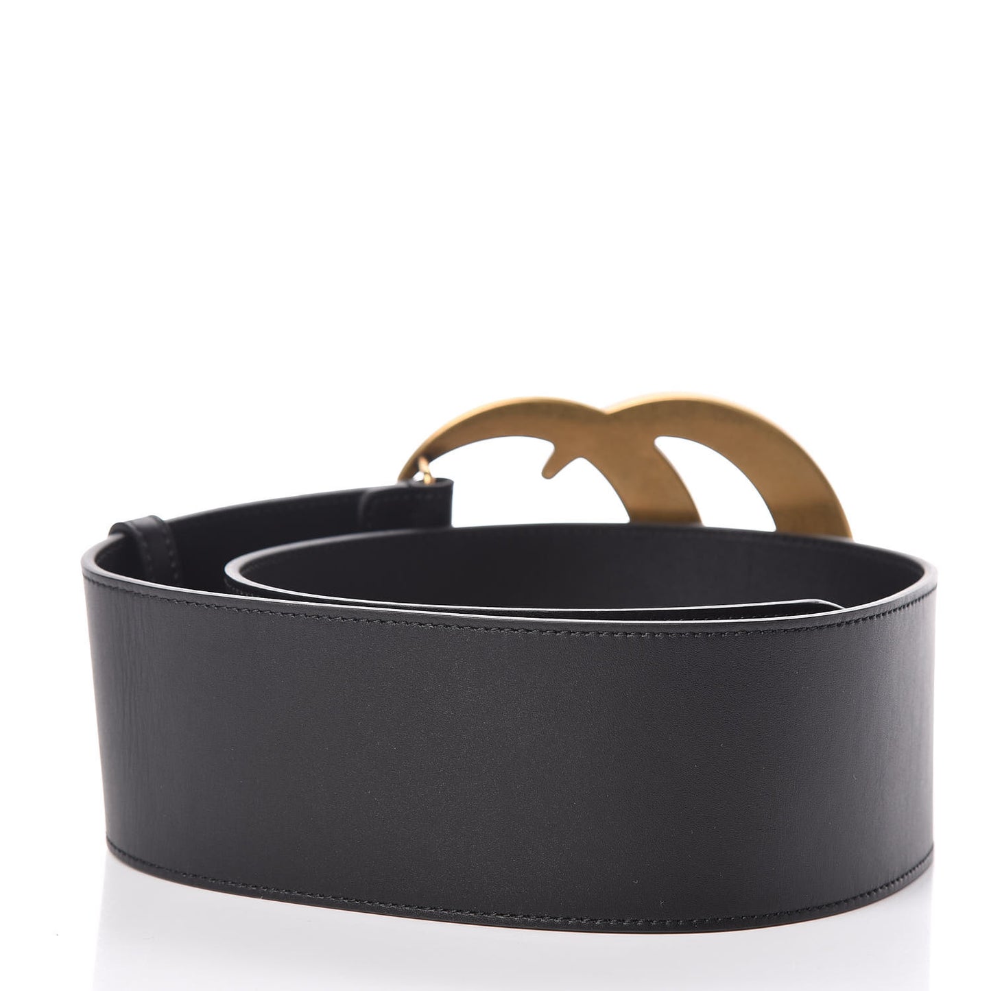 Calfskin Double G Wide Belt 75 30 Black