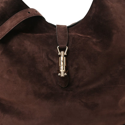 Gucci Suede Jackie 1961 Giorno Shoulder Bag Dark Brown 8 of 10