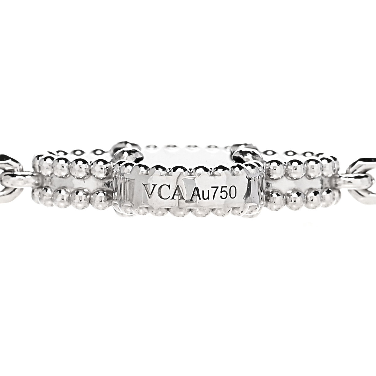 18K White Gold Pietersite 20 Motifs Vintage Alhambra Necklace