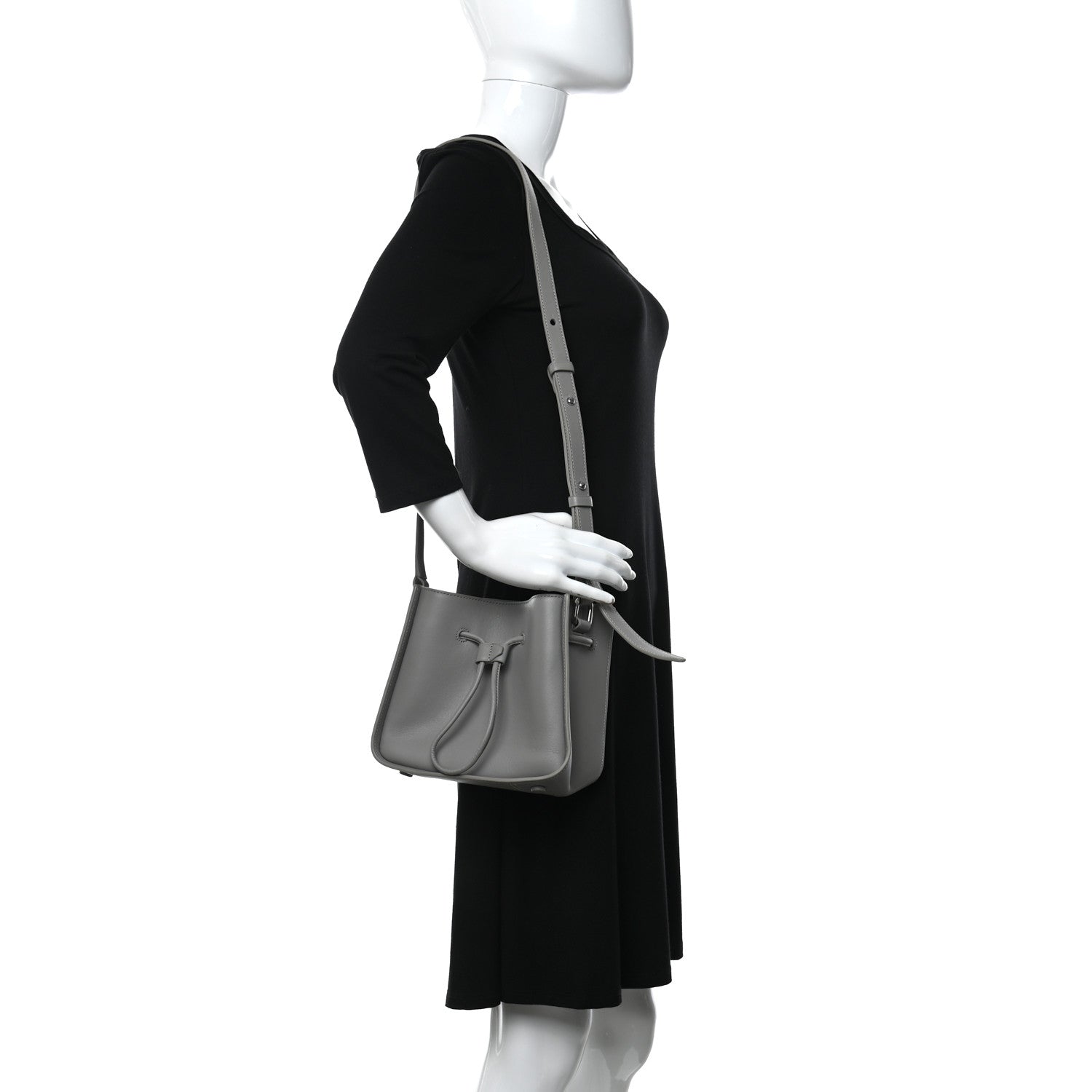 3.1 Phillip Lim Smooth Calfskin Mini Soleil Bucket Bag Grey 2 of 11