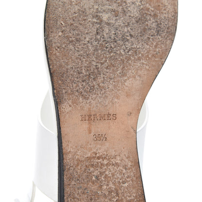 Hermes Calfskin Kola Sandals 35.5 White 9 of 11