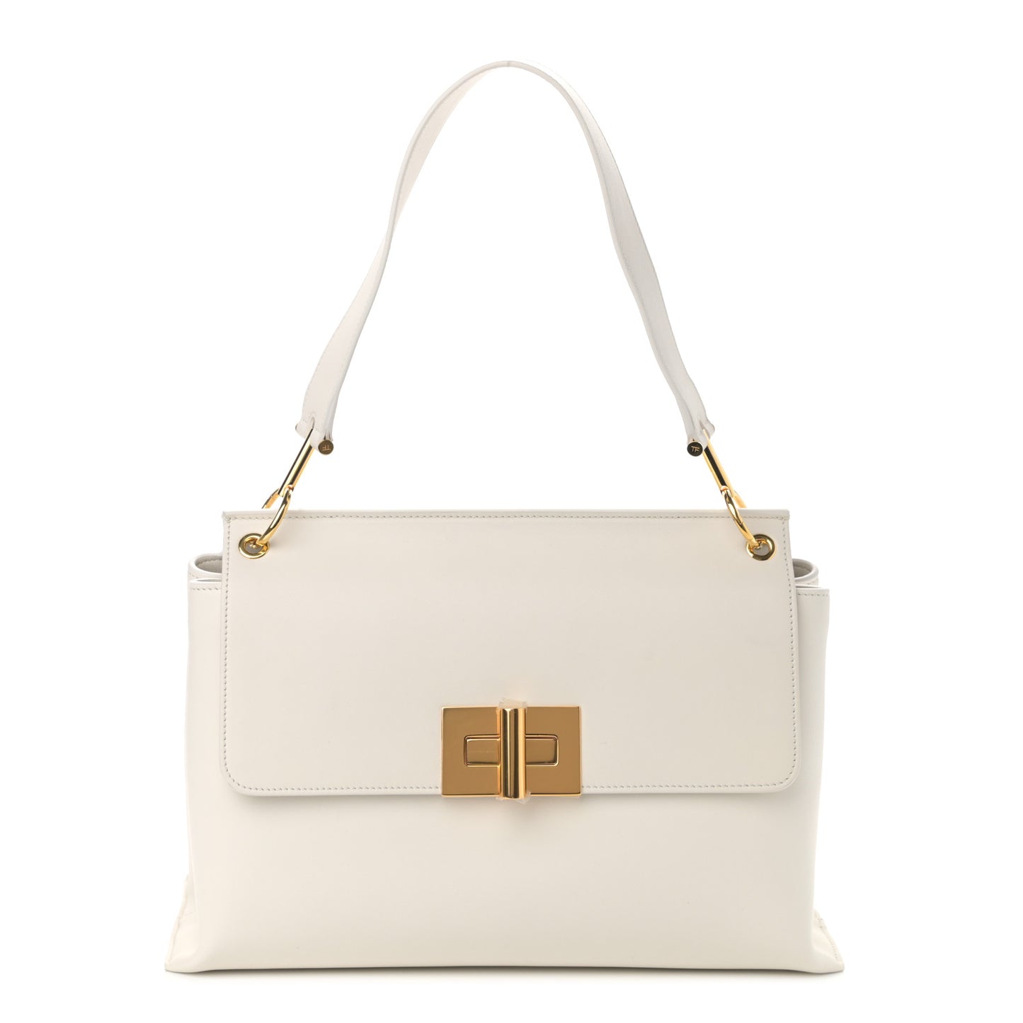 Calfskin Natalia Shoulder Bag Chalk