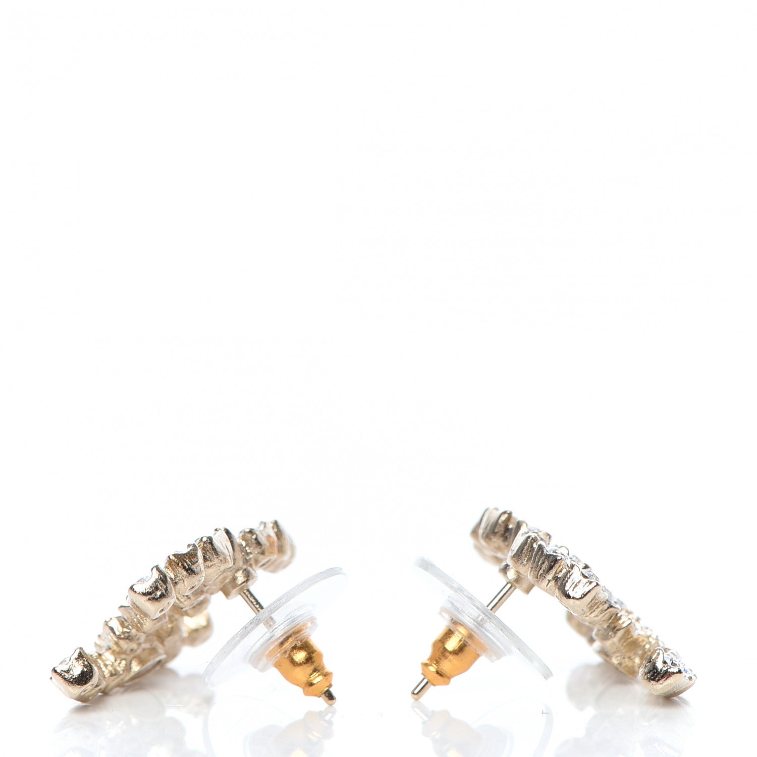 Chanel Crystal Coco's Pearls CC Earrings Light Gold 3 of 5