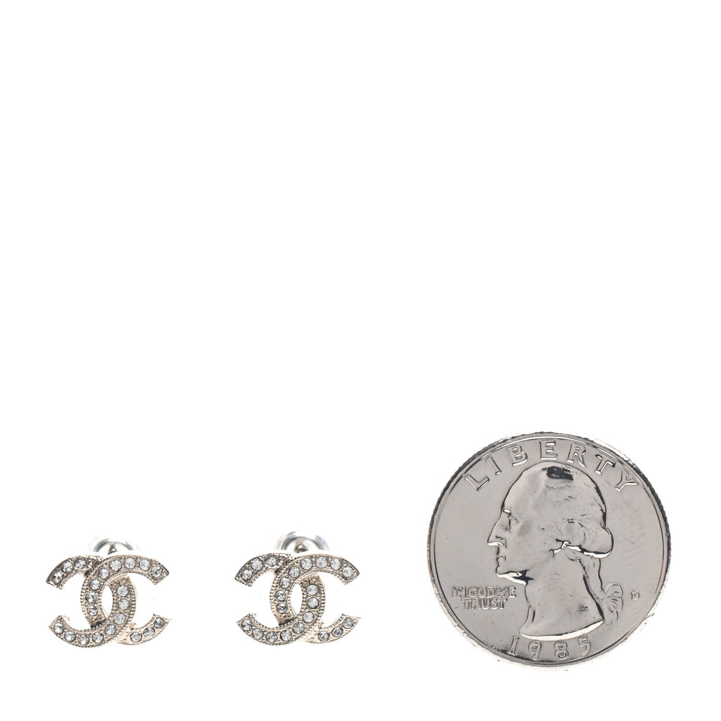 Crystal Mini Timeless CC Earrings Gold