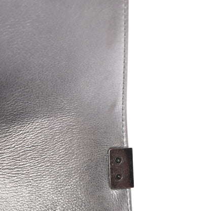 Chanel Metallic Calfskin Quilted Medium Boy Flap Silver 21 of 24