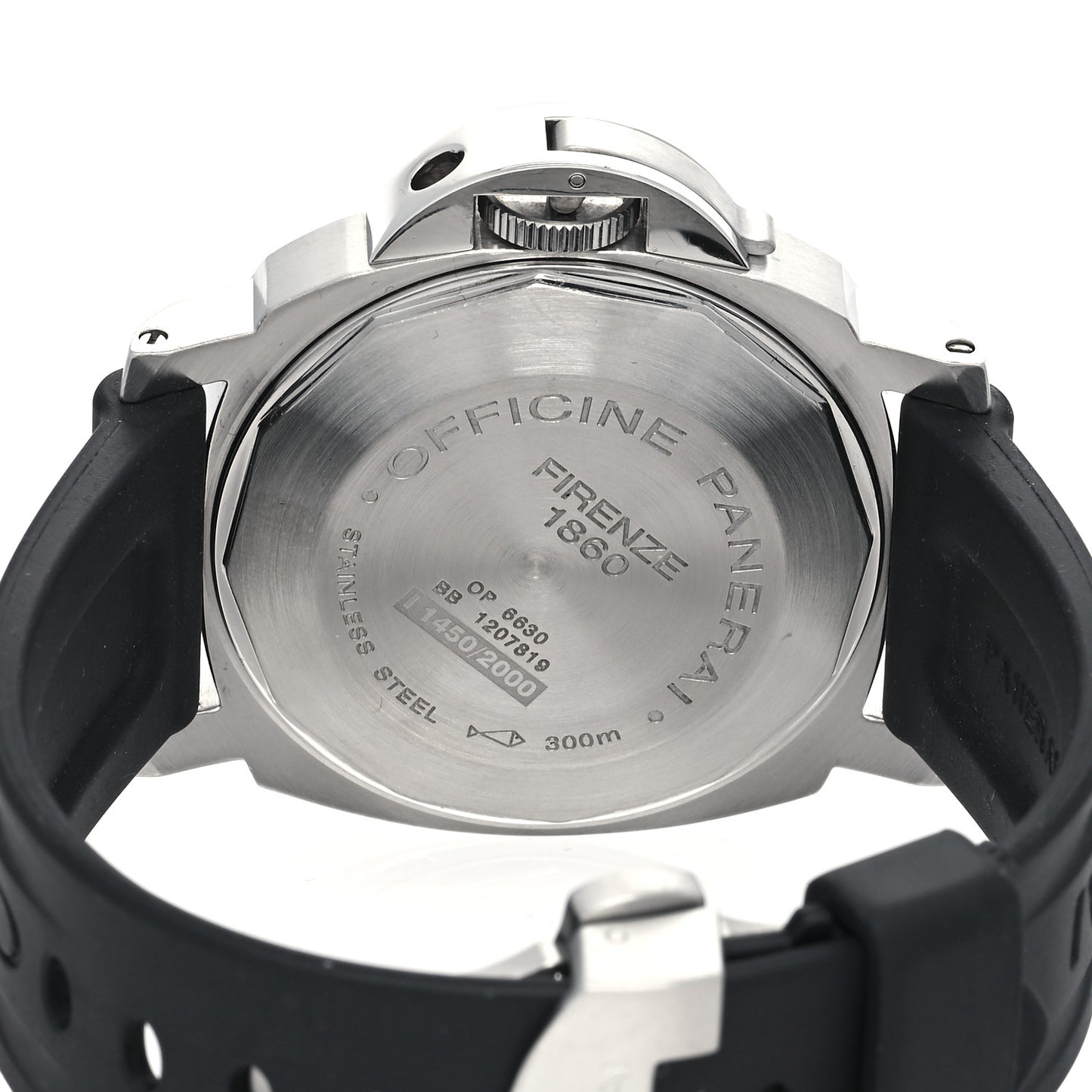Stainless Steel Rubber 44mm Luminor Marina Automatic Watch Black PAM00164